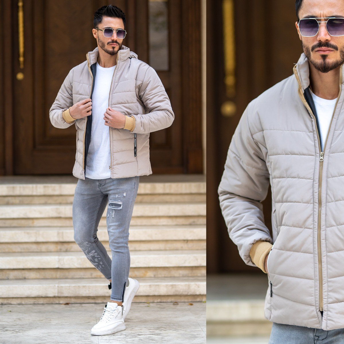 کاپشن denim کرم